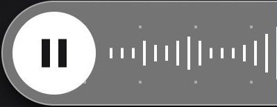 Second audio waveform playing